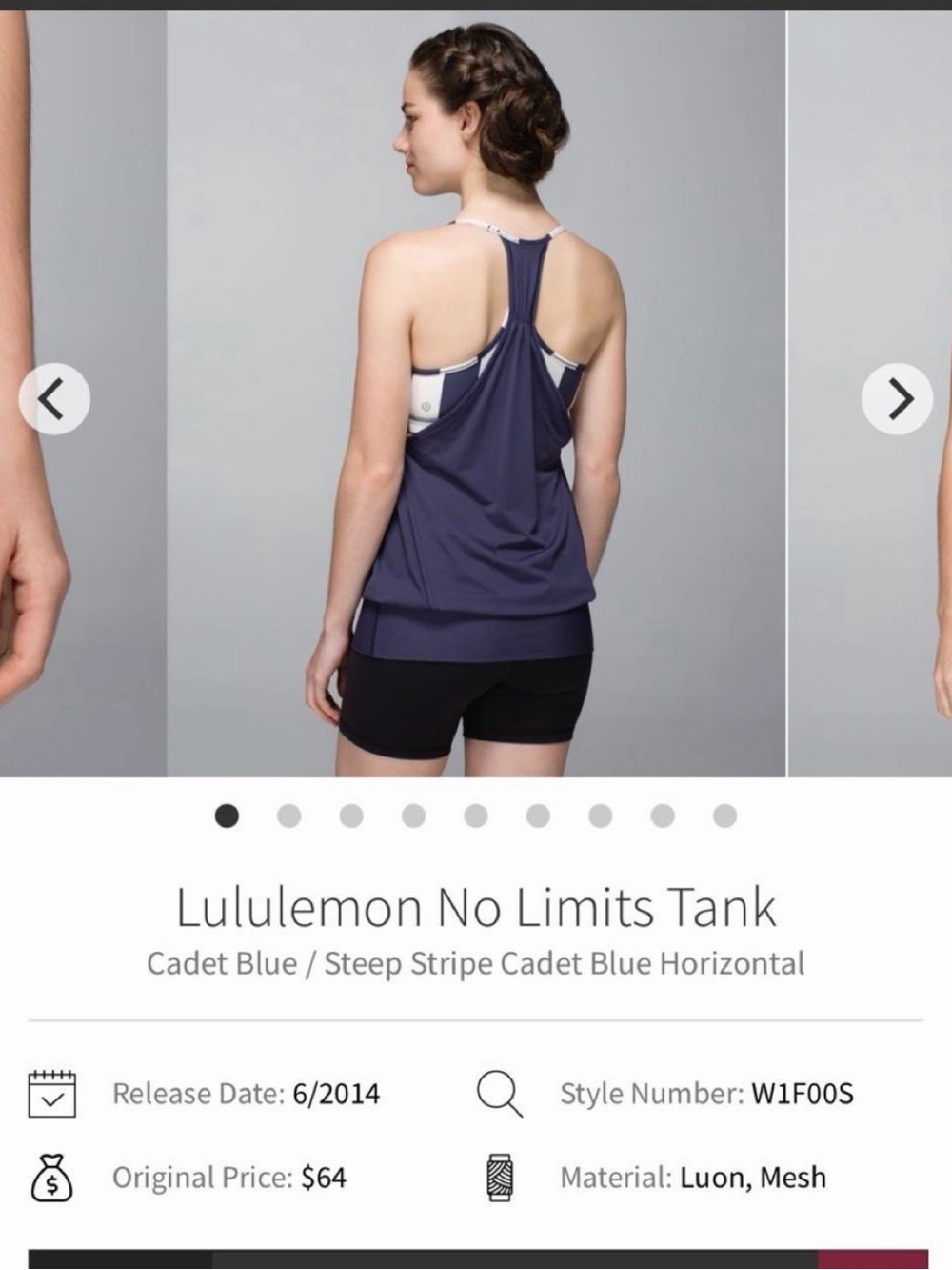 Lululemon No Limits Tank